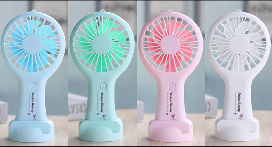 3-in-1 Mini Handheld Fan with Stand & Phone Holder